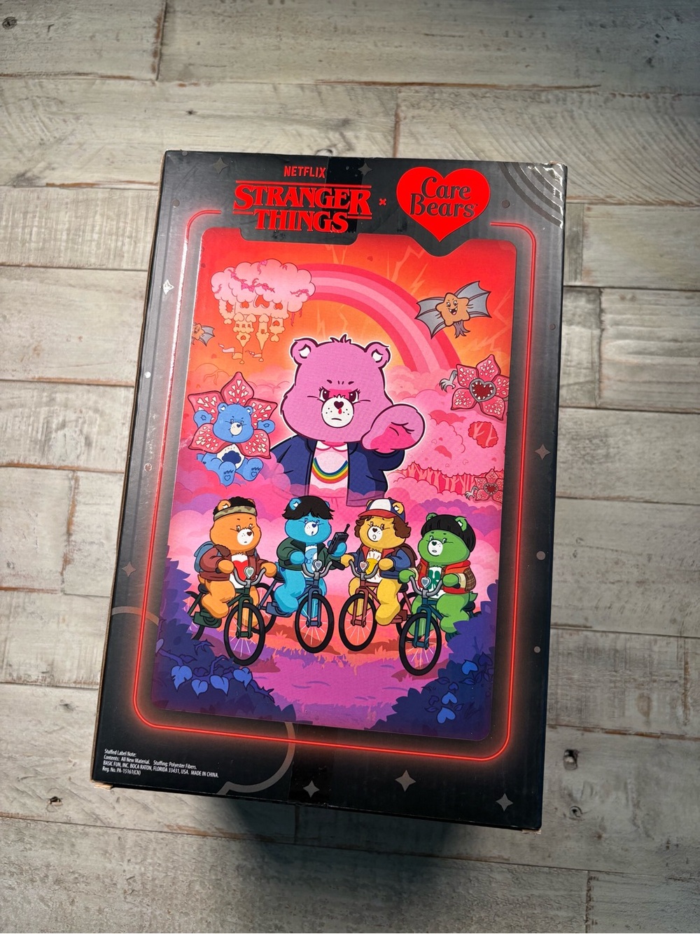 New! Care Bears × Stranger Things - Grumpy Bear as the Demogorgon, 12 Inch Plush - Picture 2 of 5